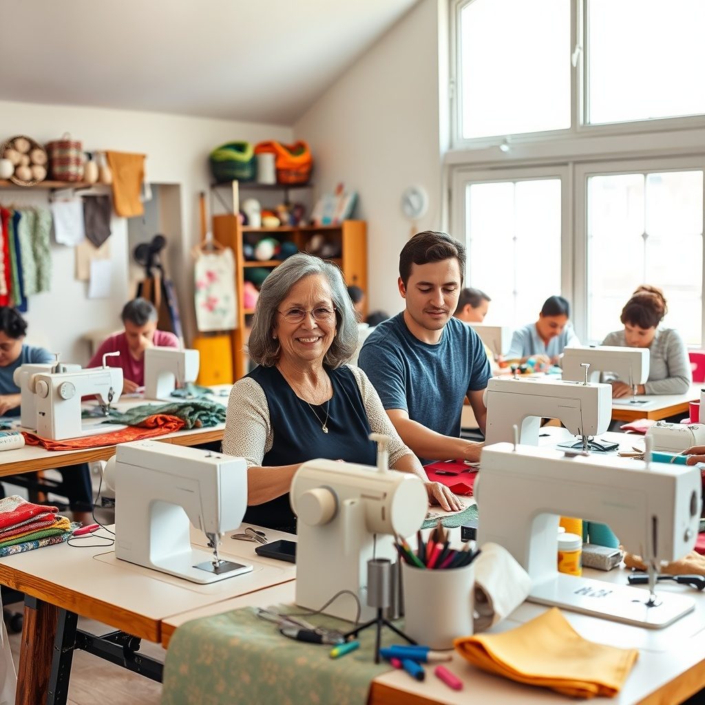 Beginner sewing class at Sewschool